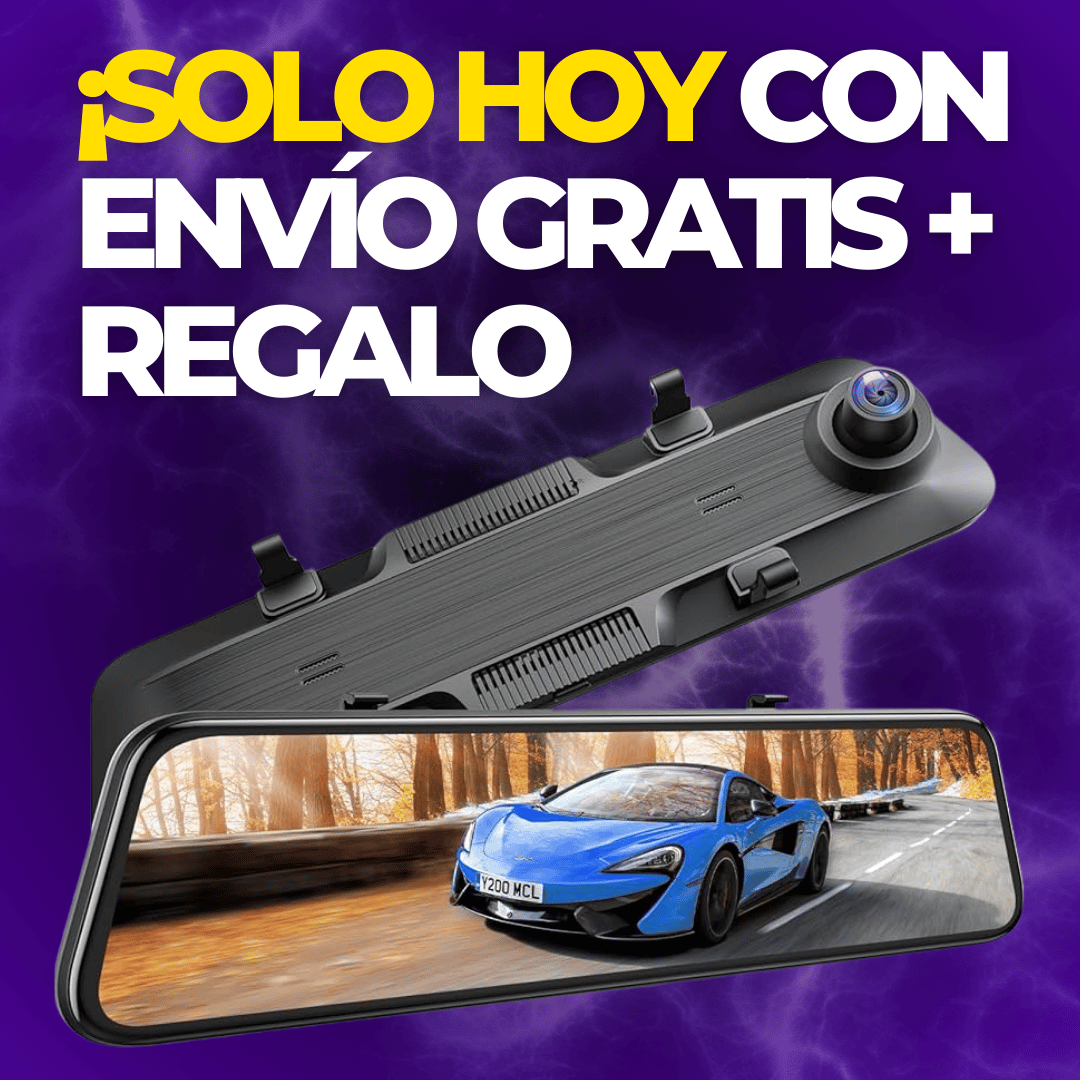 ESPEJO RETROVISOR SAFEDRIVE 360 ® + CÁMARA DE REGALO